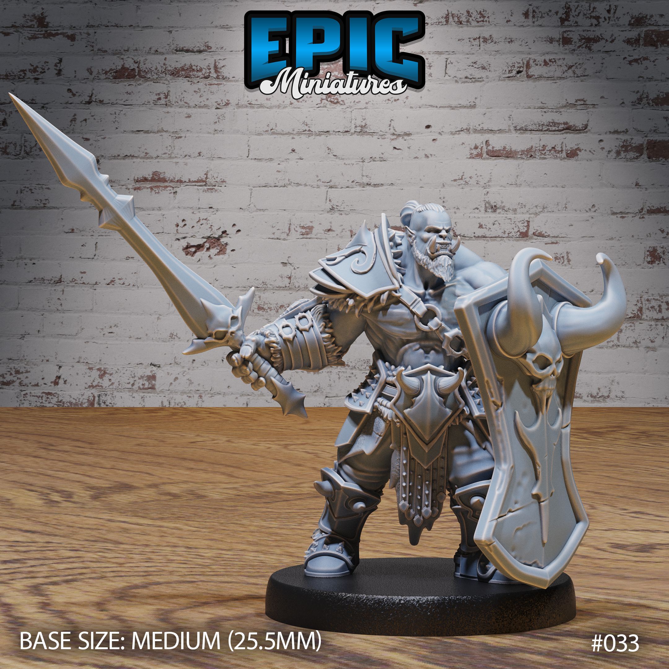 Orc Army Sword & Shield / Green Skin Lord / Male Humanoid Warrior / Burly Raider Tribe / Beast Tamer / Evil Forest Fighter / Woodland Encounter
